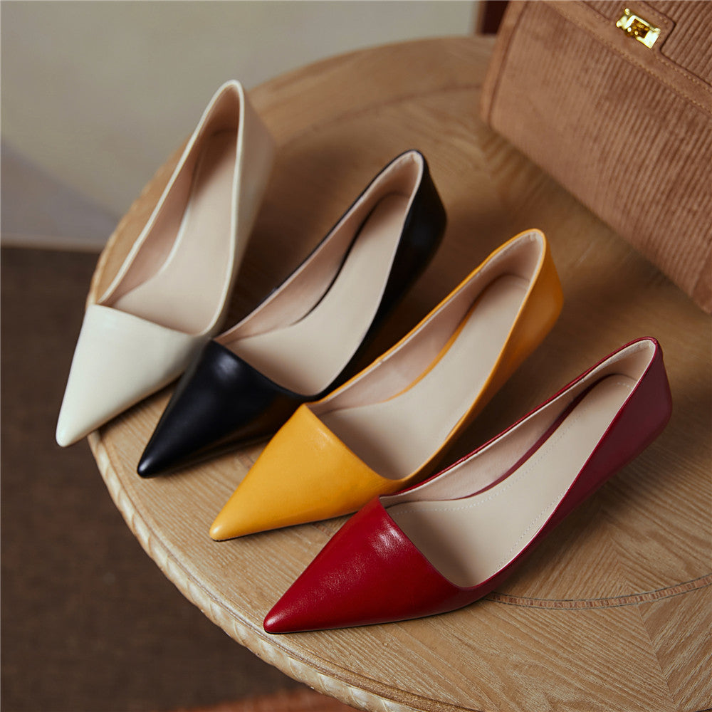 Xyla Handmade Pointy Toe Kitten Heels Newgew