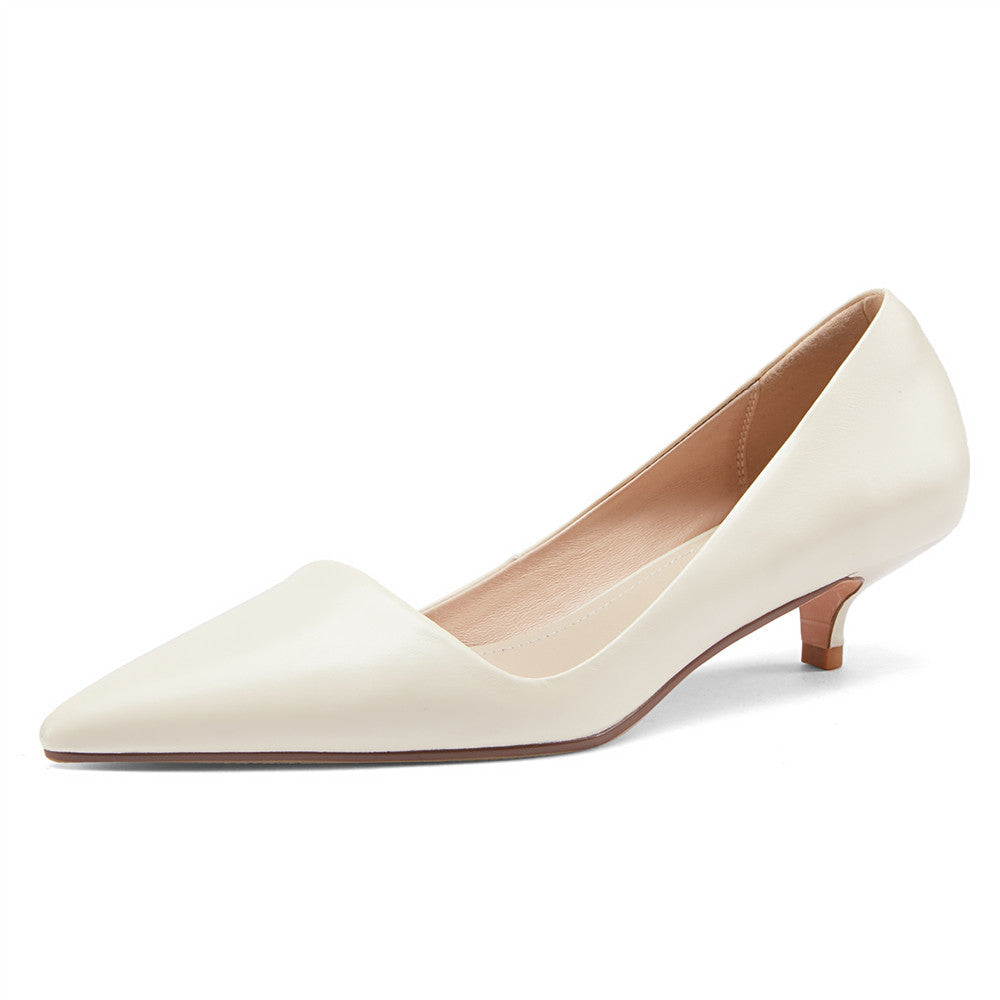 Xyla Handmade Pointy Toe Kitten Heels Newgew