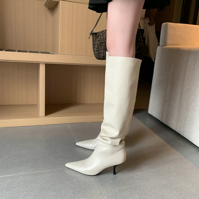 Vortex Kitten Heel Knee High Boots Newgew