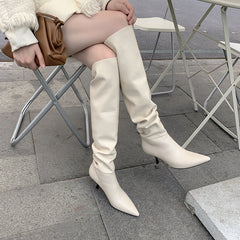 Vortex Kitten Heel Knee High Boots Newgew