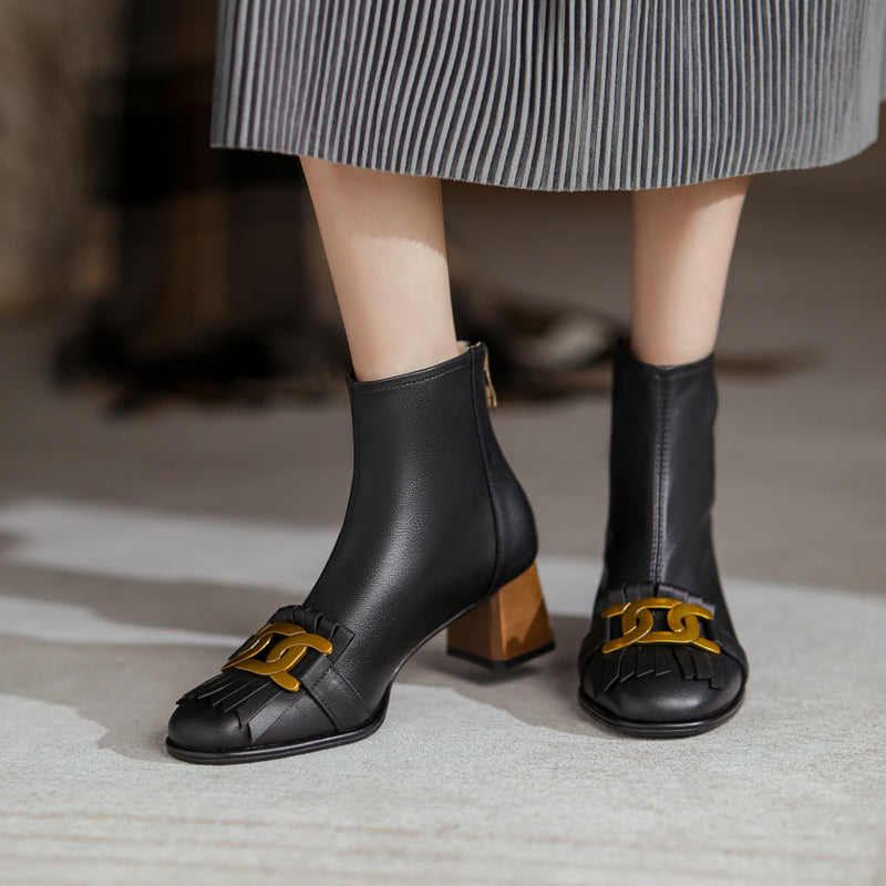 Brianna Low Heeled Ankle Boots Newgew