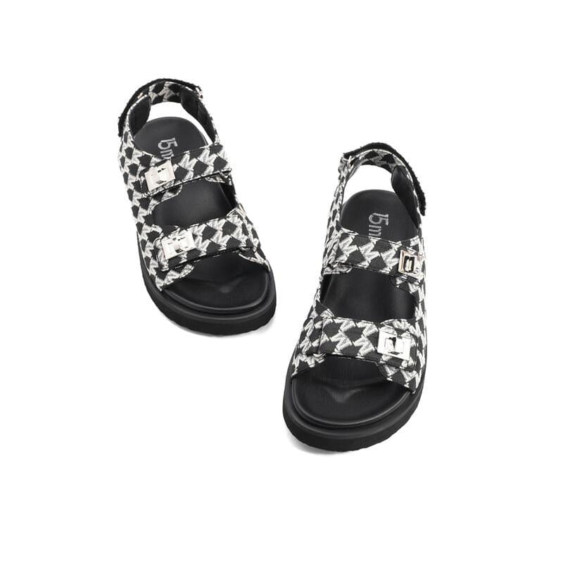 Checkerboard Strappy Sandals Newgew