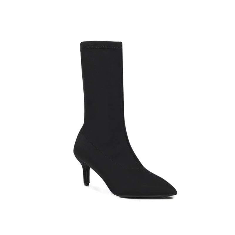 Minimalis Solid Color Knit Boots Newgew