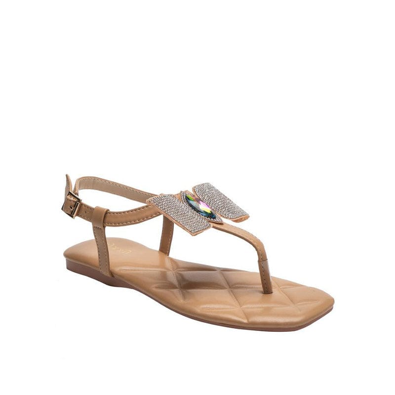 Rhinestone Flat Sandals Newgew