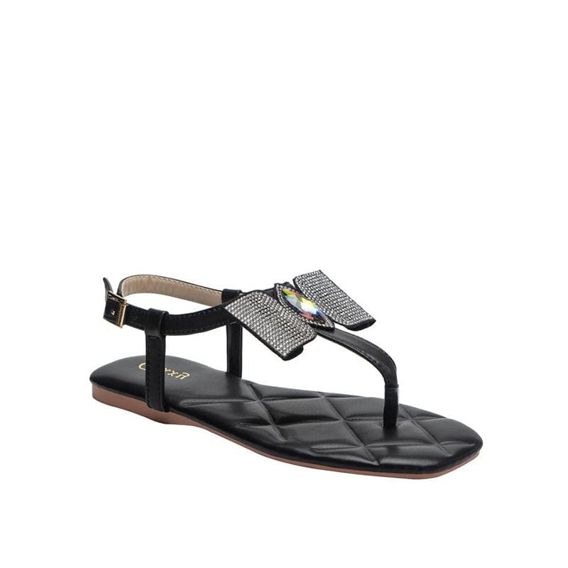 Rhinestone Flat Sandals Newgew