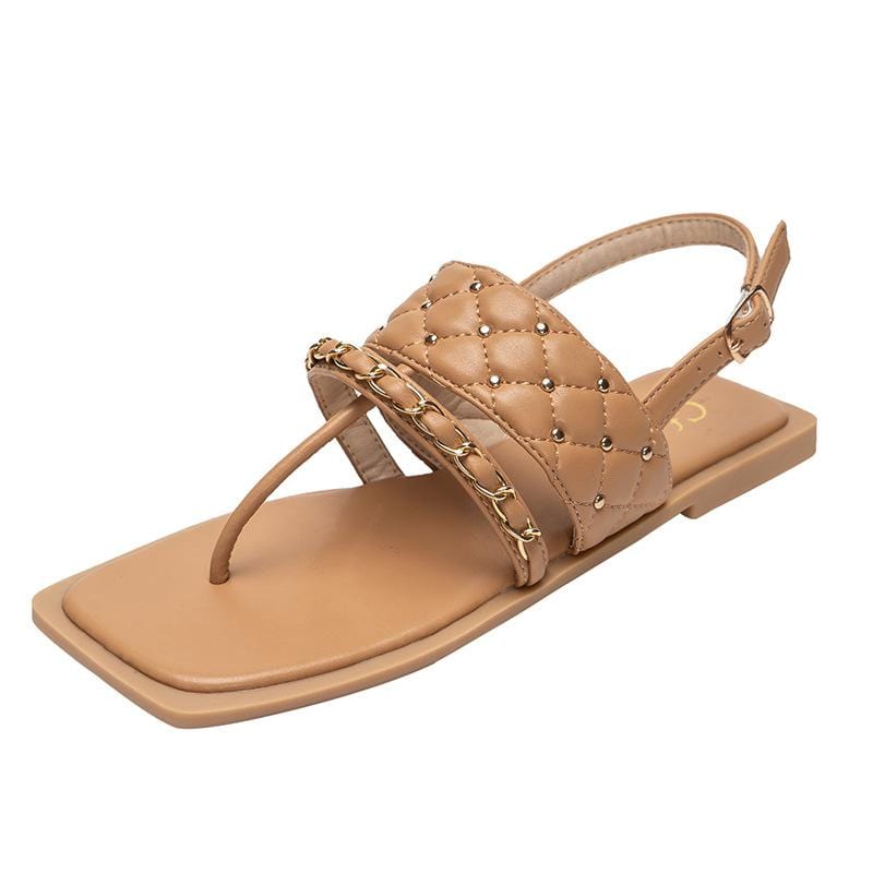 Rivet Chain Flat Sandals Newgew