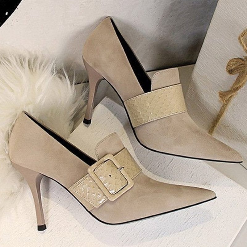 High Heeled Shoes With Deep Lipped Strap Newgew_AL