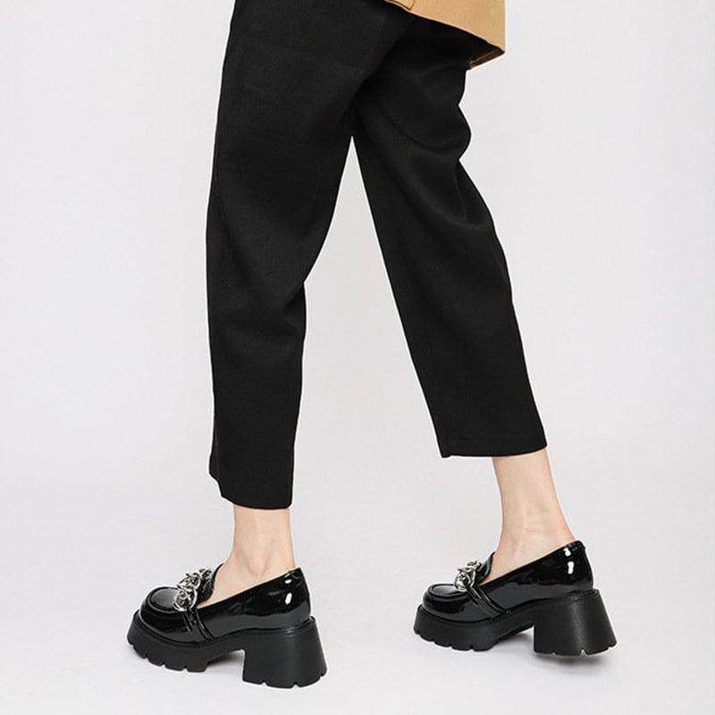 Wild Thick Heeled Loafers Newgew