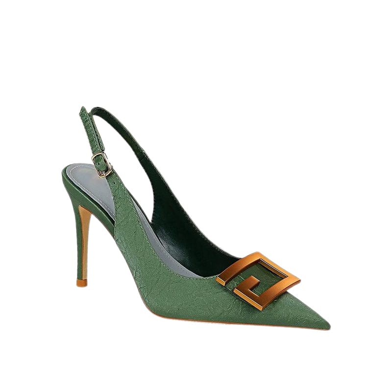 Metal Buckle Stiletto Heels Newgew