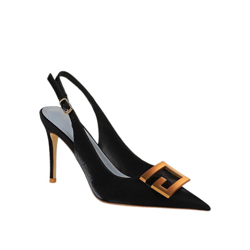 Metal Buckle Stiletto Heels Newgew