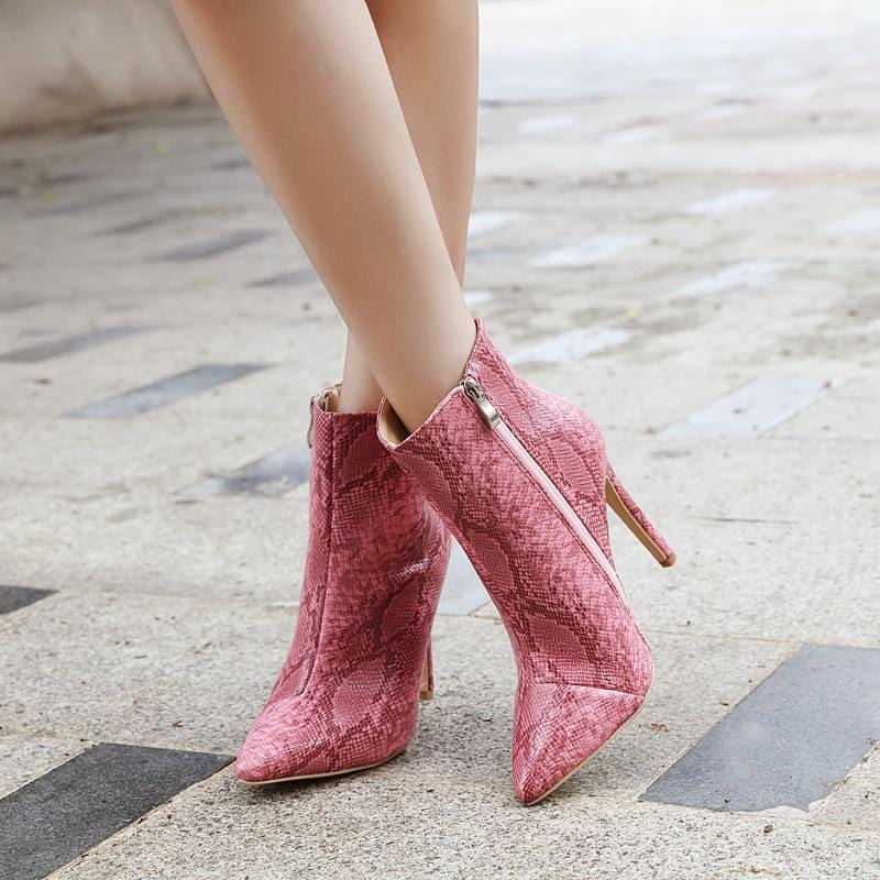 Snake Skin High Heel Boots Newgew_AL