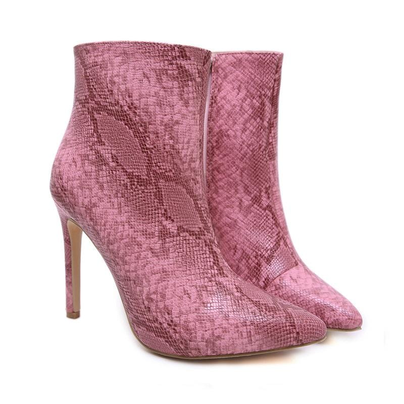 Snake Skin High Heel Boots Newgew_AL
