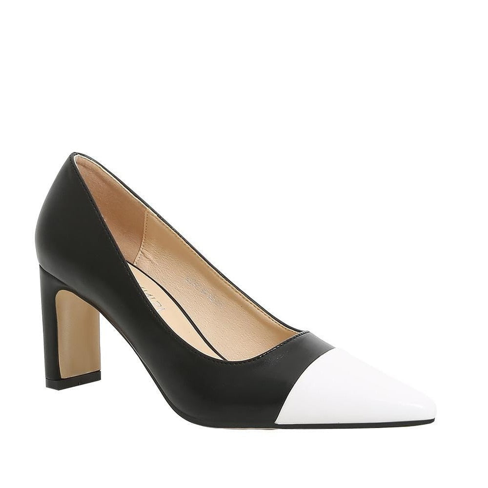 Two Tone Point Toe Hee Pumps Newgew