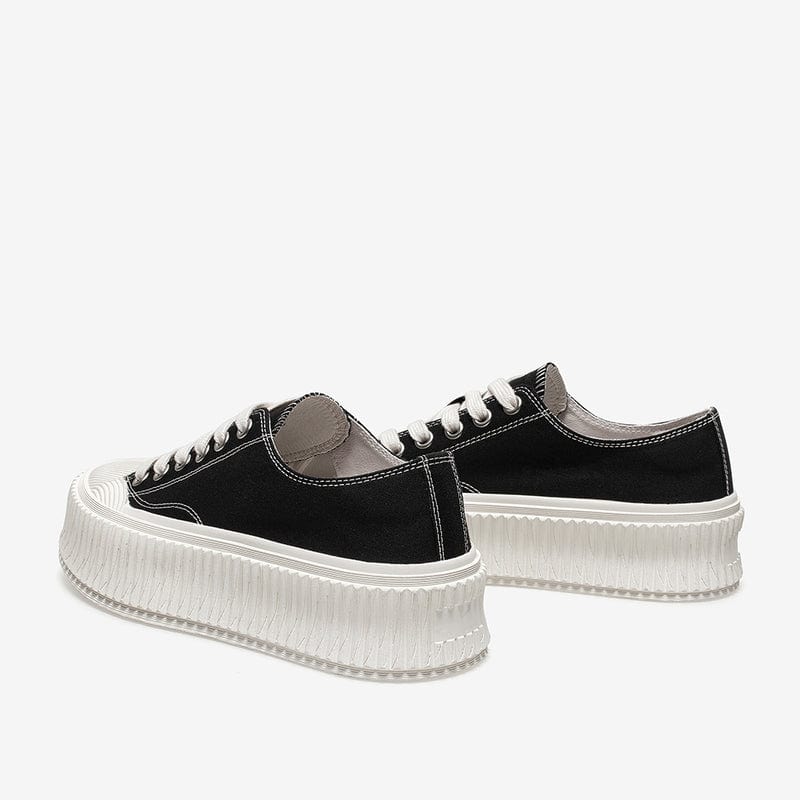 Checkerboard Lace-up Front Skate Shoes Newgew