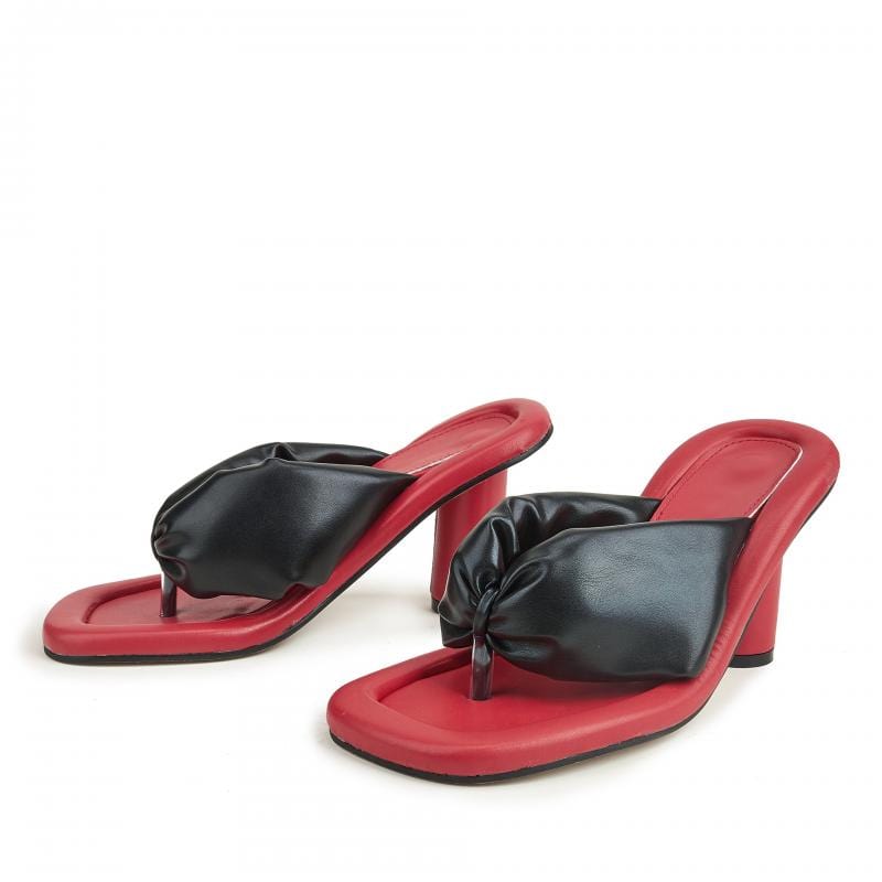Chunky Heeled Thong Sandals Newgew