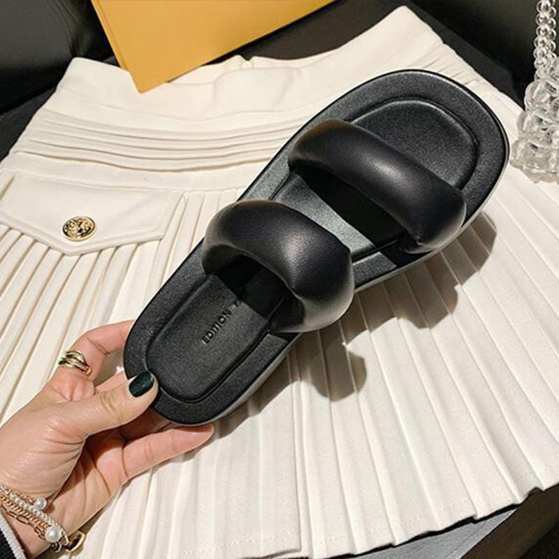 Newbella	Puffy Dual Vamp Slide Sandals Newgew