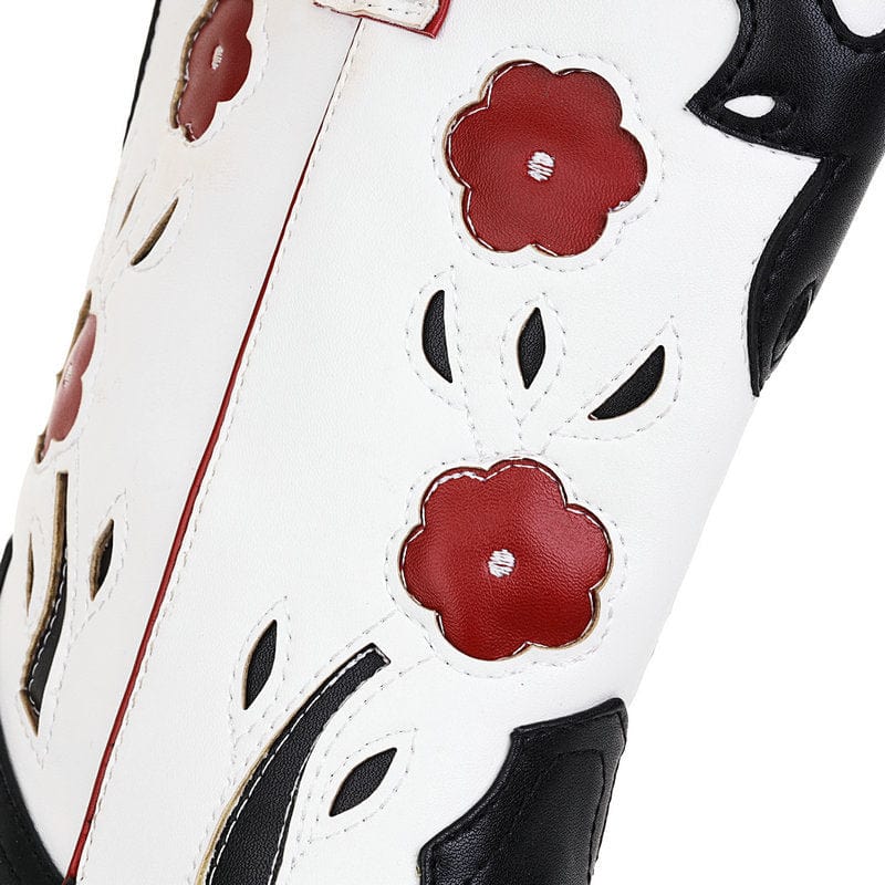 Western Flower Embroidered Cowboy Boots(Pre-Order) Newgew