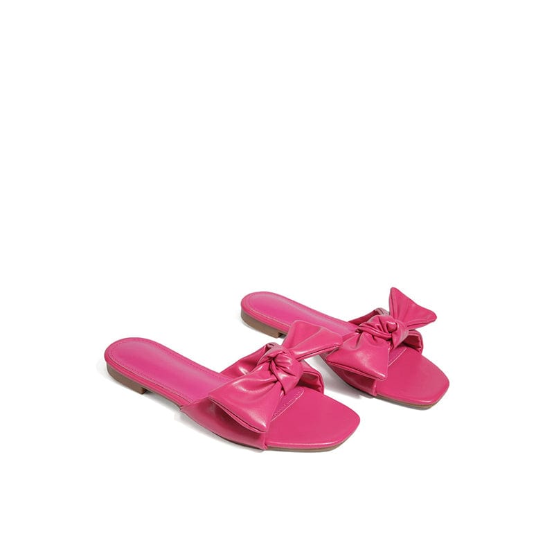 Bow Decor Slide Sandals Newgew