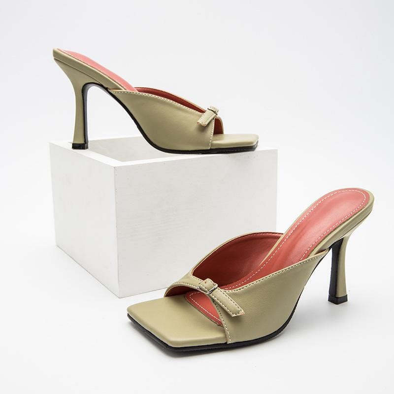 Square-toe Heel Sandals Newgew