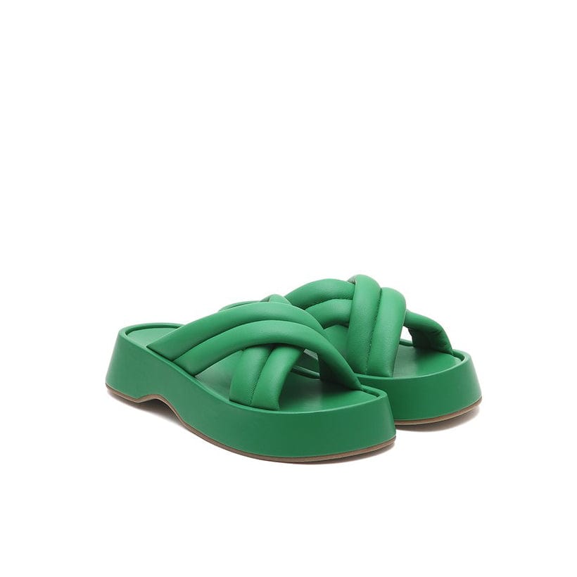 Joy&Peace Cross Strap Wedge Sandals Newgew
