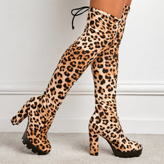 Minimalist Chunky Knee Boots Newgew