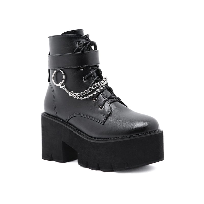 Chain Heeled Martin Boots Newgew