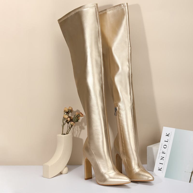 Over Knee Heeled Boots Newgew