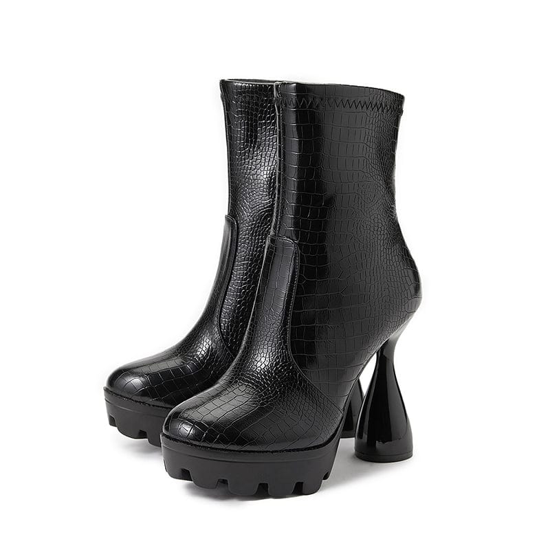 Platform Heeled Boots Newgew