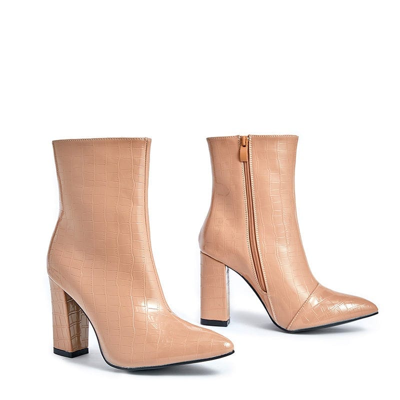 Point Toe Heeled Boots Newgew