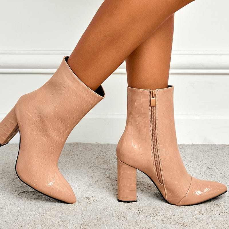 Point Toe Heeled Boots Newgew