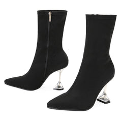 Point Toe Heeled Classic Boots Newgew