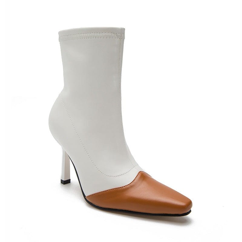 Pointed-Toe Kitten Heel Boots Newgew