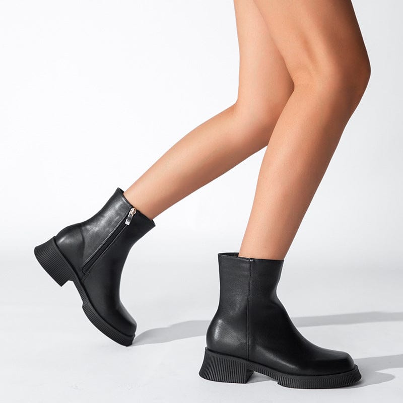 Round Toe Platform Boots Newgew
