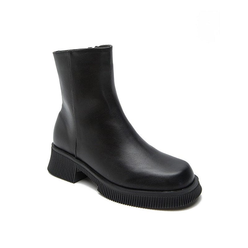 Round Toe Platform Boots Newgew