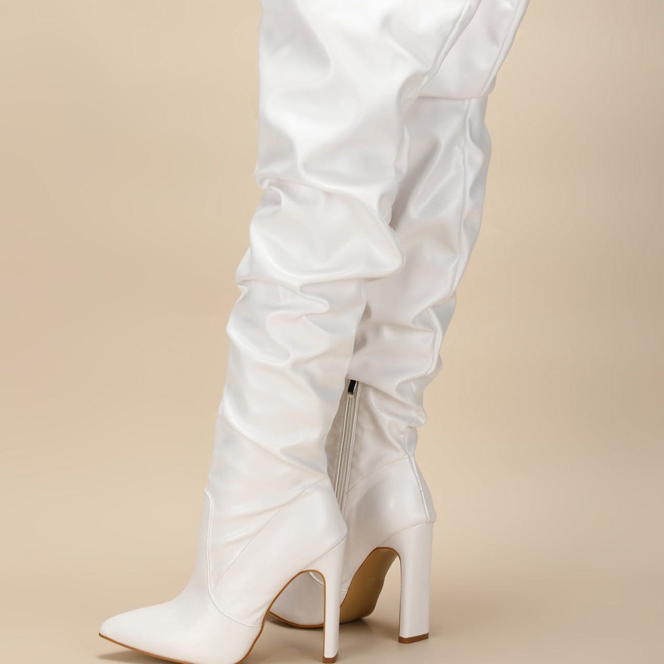 Stiletto Heeled Side Zip Slouchy Boots Newgew