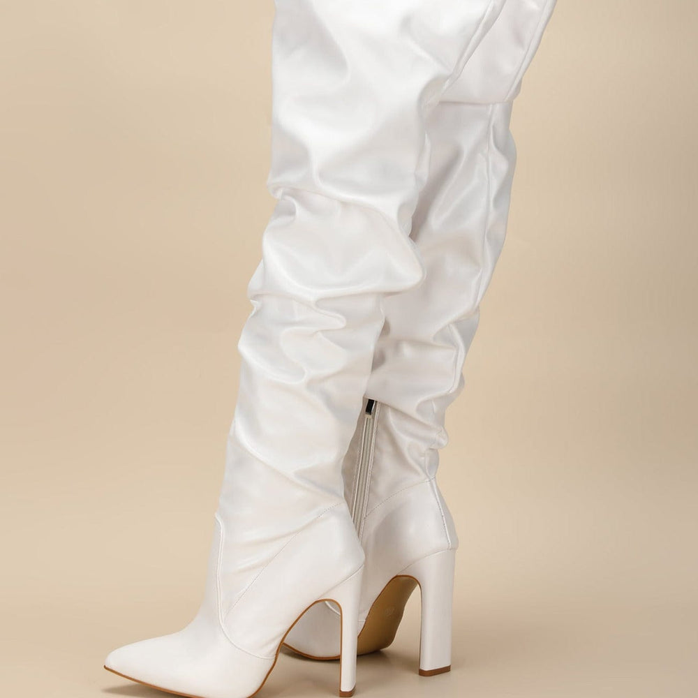 Stiletto Heeled Side Zip Slouchy Boots Newgew