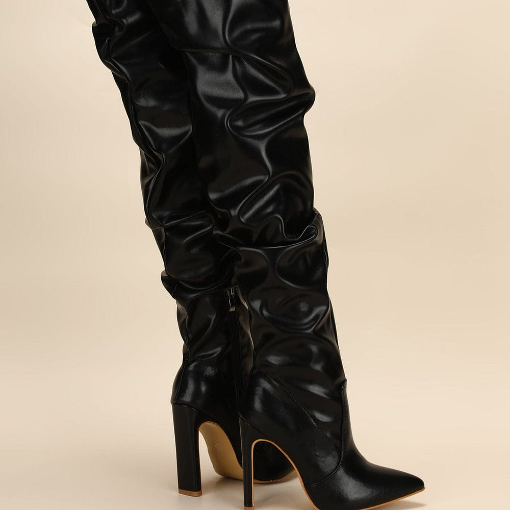 Stiletto Heeled Side Zip Slouchy Boots Newgew