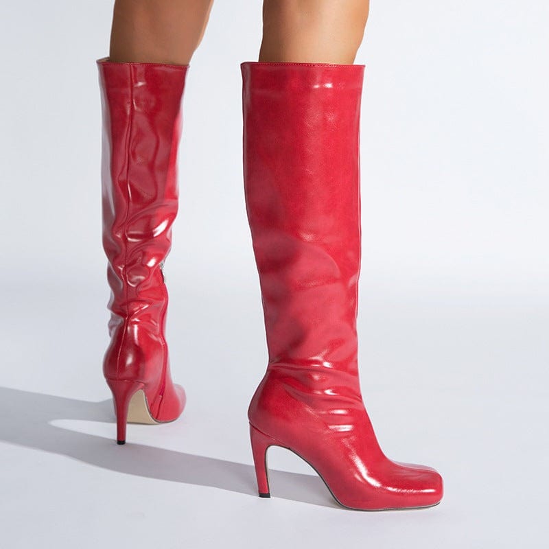 Knee Heel Boots Newgew