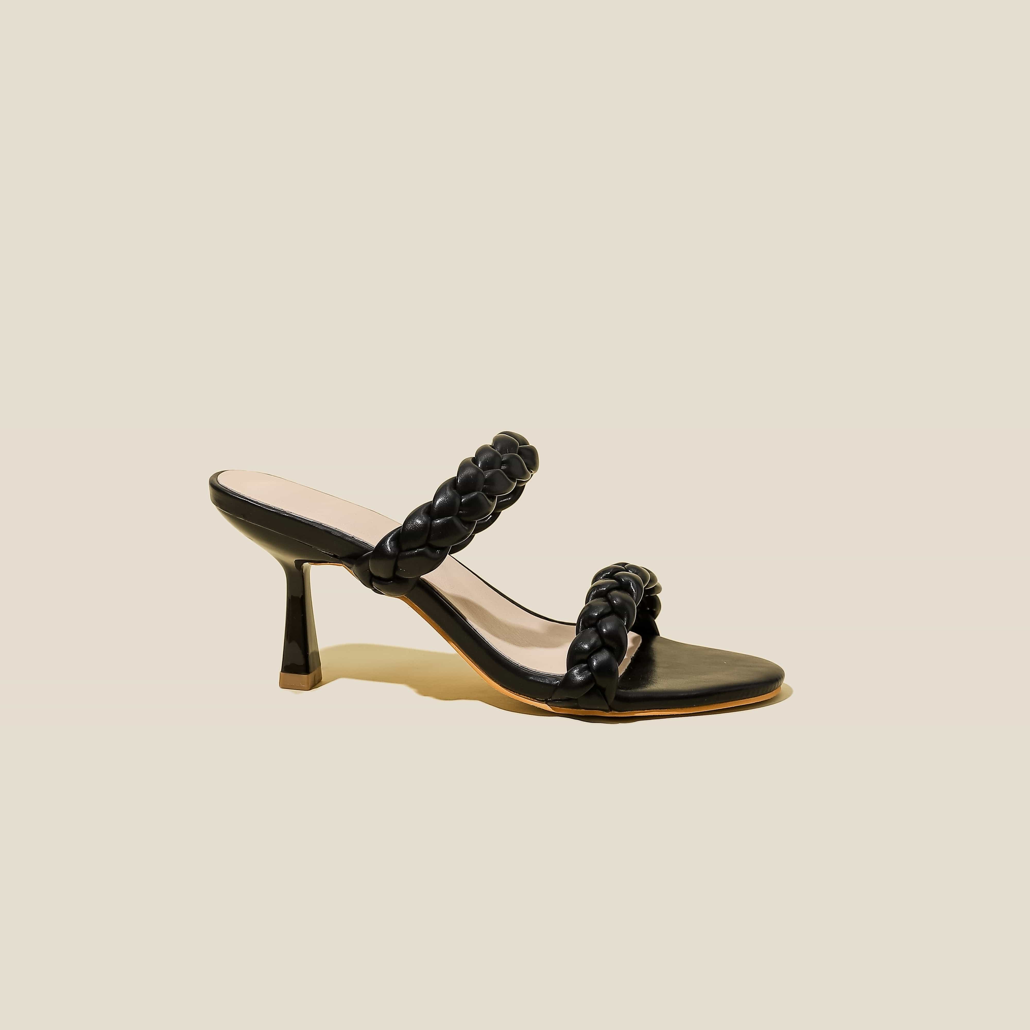 Braided Design Heel Sandals Newgew
