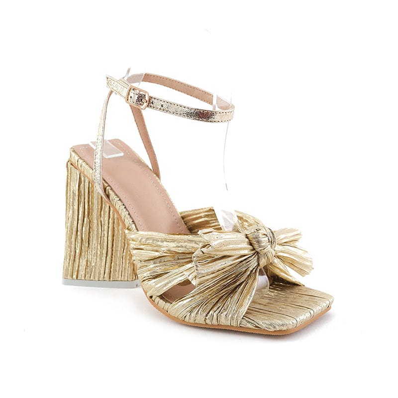 Bow Decor Heeled Sandals Newgew