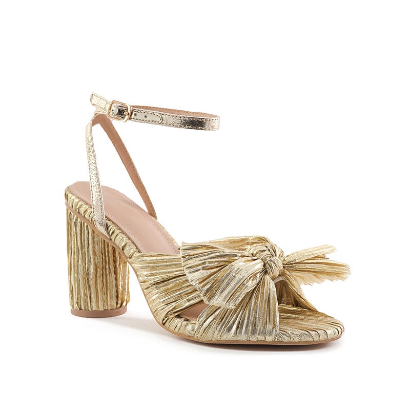 Bow Decor Heeled Sandals Newgew