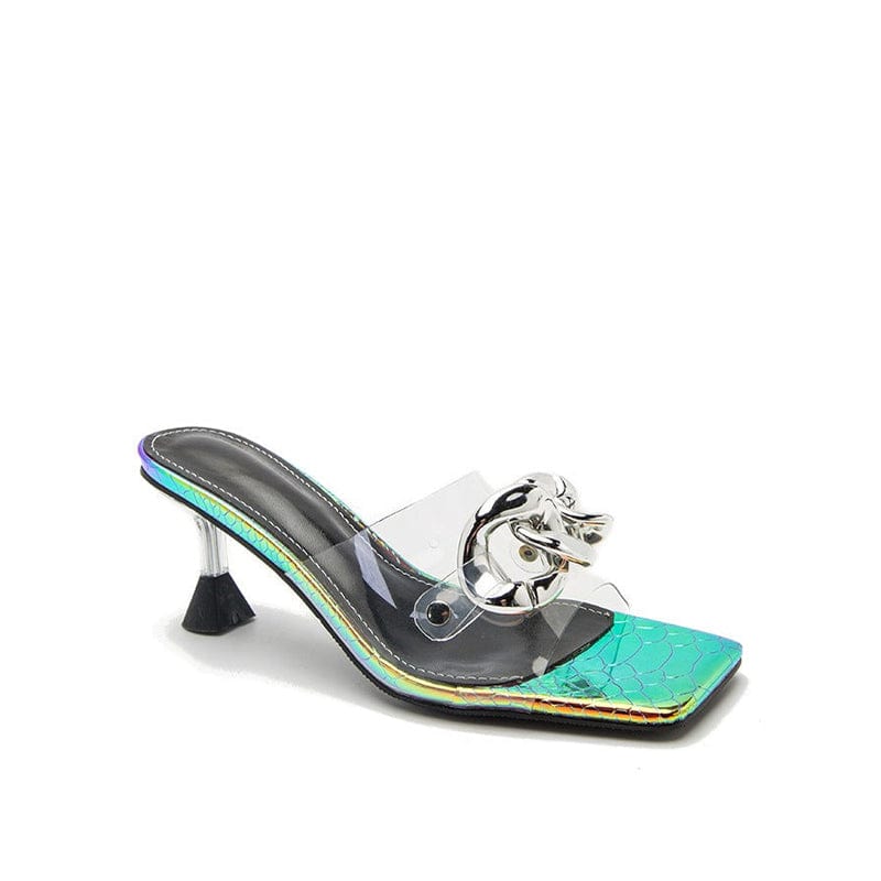 Square-toe Kitten Heel Sandals Newgew