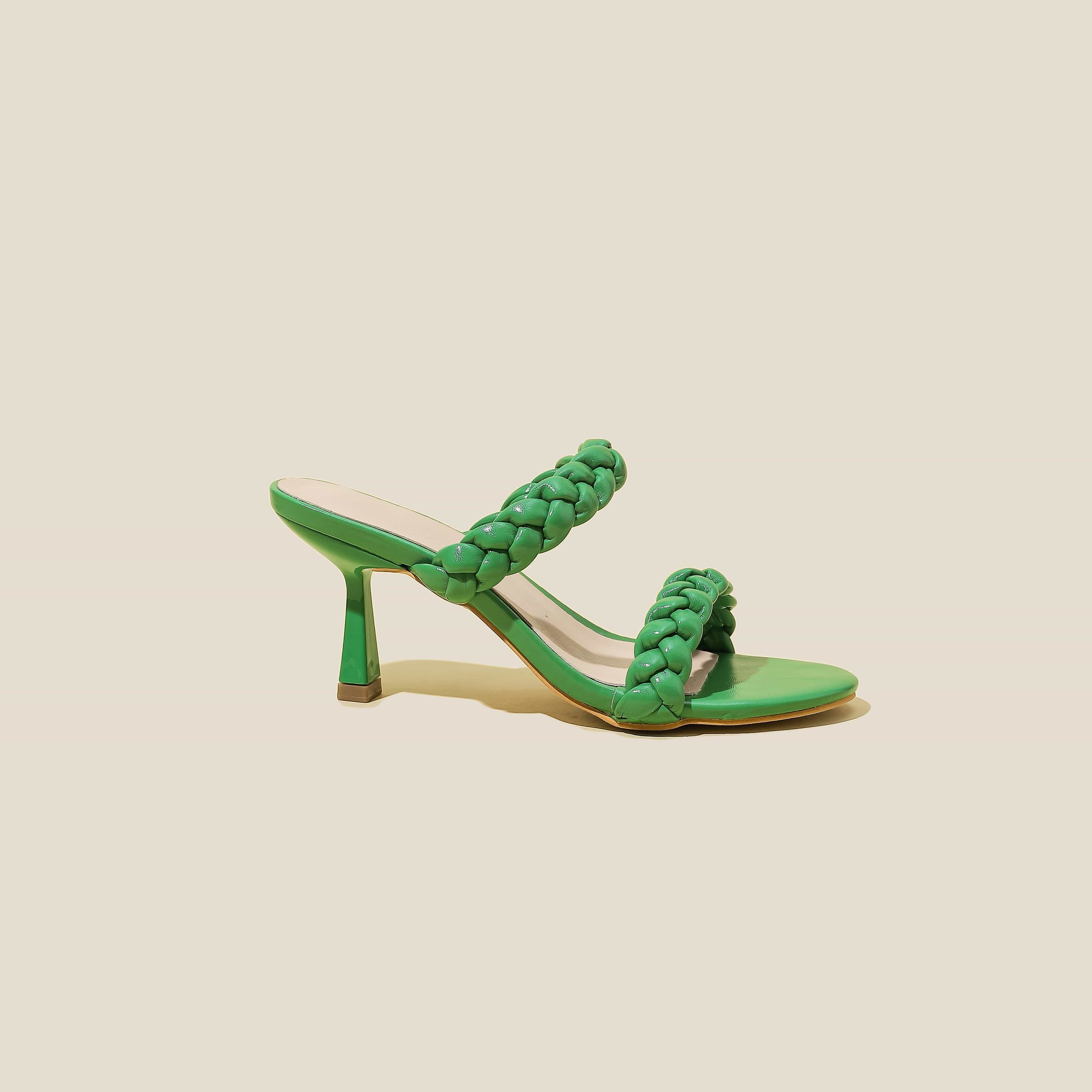 Braided Design Heel Sandals Newgew