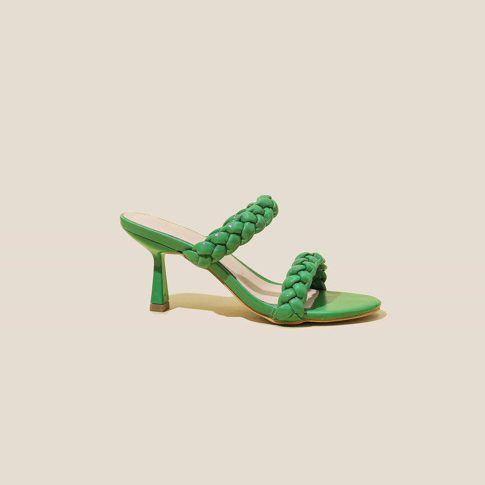 Braided Design Heel Sandals Newgew