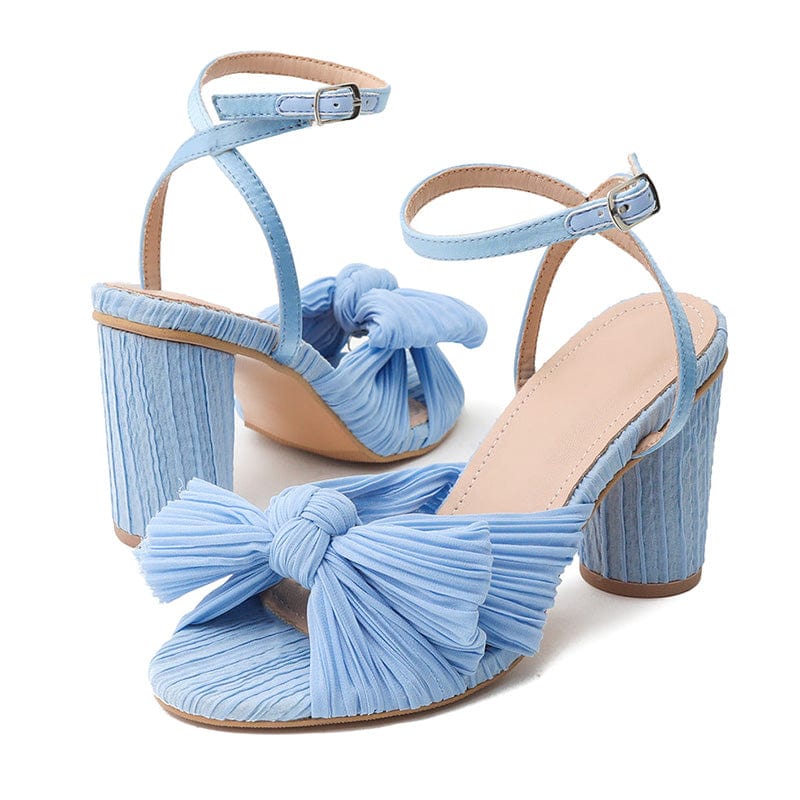 Bow Decor Heeled Sandals Newgew