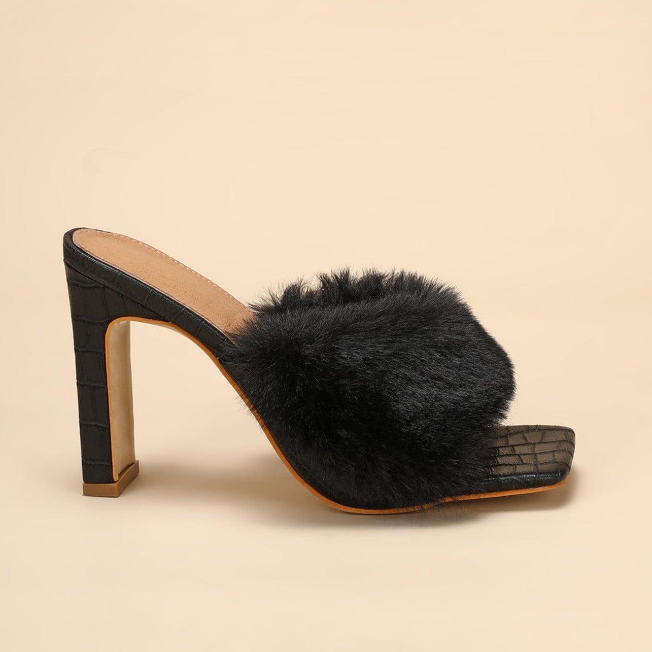 Fluffy Decor Heel Sandals Newgew
