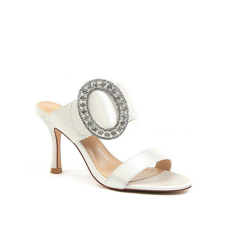 Jewelled Satin Stiletto Sandals Newgew