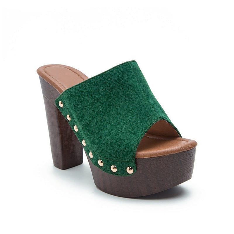 Open-toe Chunky Heel Sandals Newgew