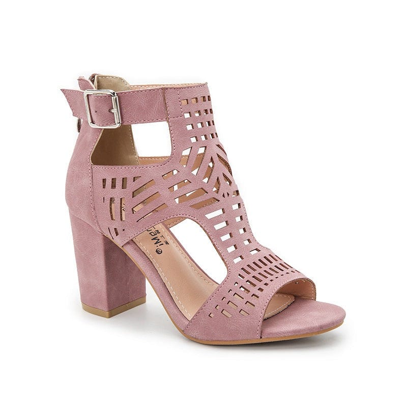 Peep Toe Heeled Sandals Newgew