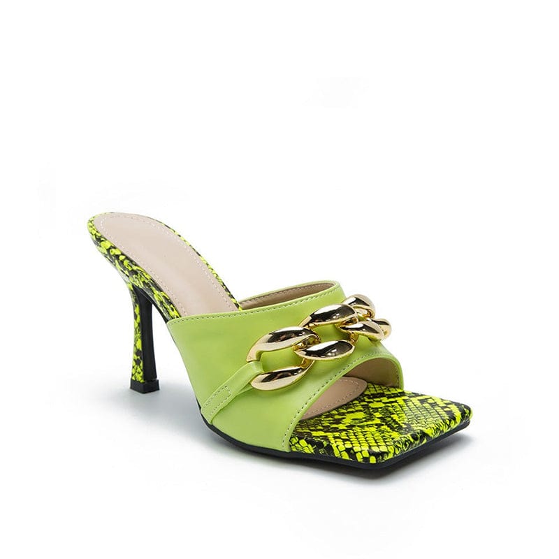 Square-toe Kitten Heel Sandals Newgew
